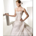 Ball Gown Sweetheart bretelles chapelle Train Organza taffetas Bowknot volants robe de mariée